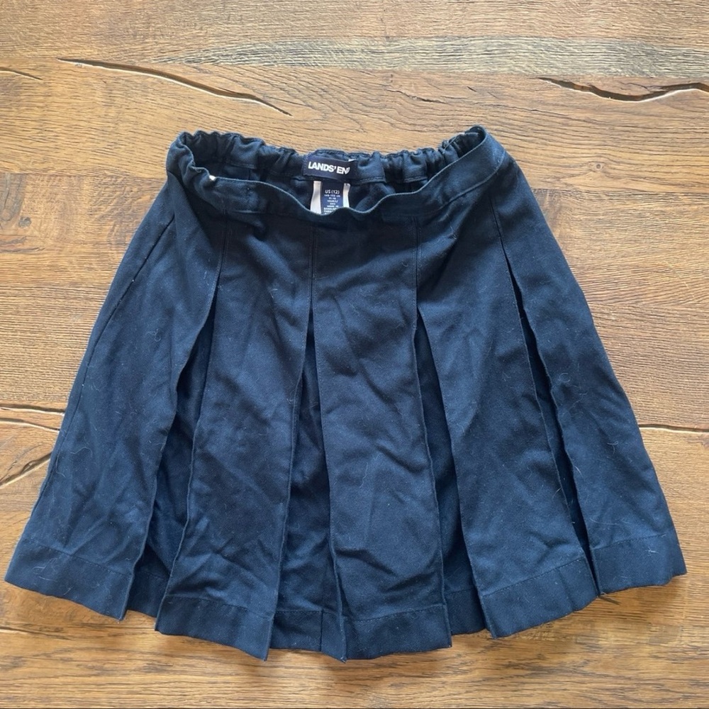 Girls Lands End Pleated Skirt